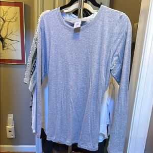 CAbi Gray Twist Back Top